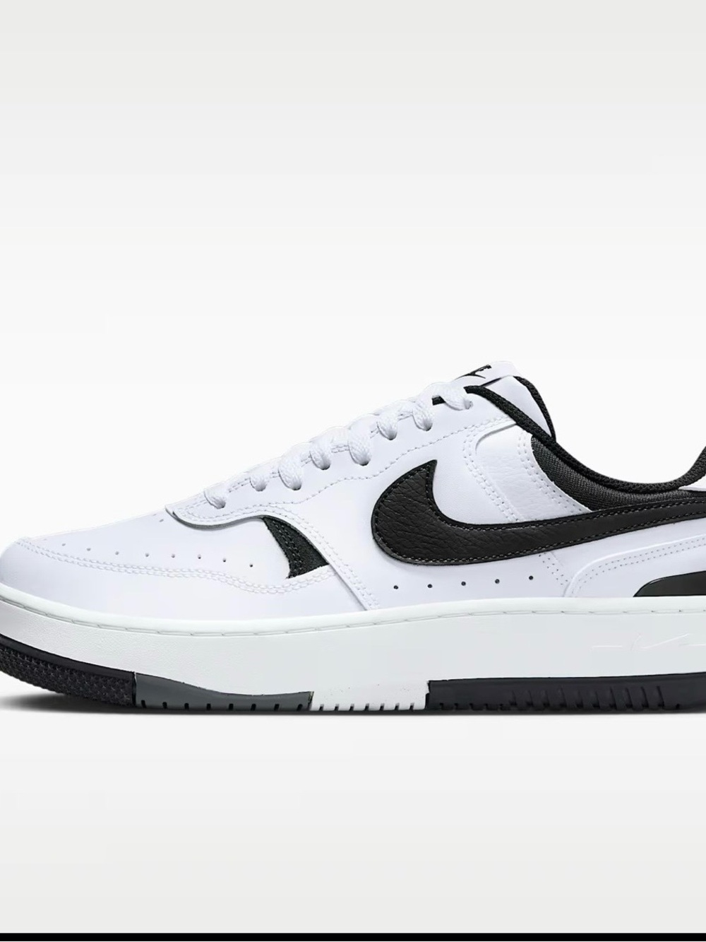 Nike White and Black Low-Top Women's Sneakers